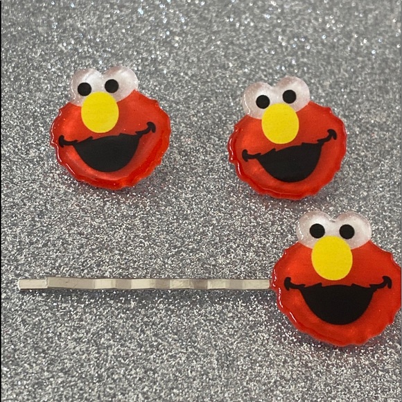 Jewelry | New Adorable 3 Pc Elmo Earring Hair Pin | Poshmark